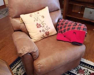 Beautiful leather electric recliner