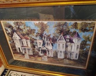 Nice limited edition print of Victorian row houses