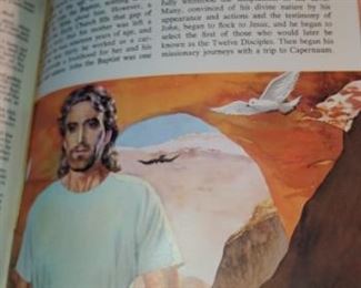 Vintage 1961 family Bible with illustrations
