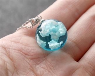 Ball of cloud pendant necklace