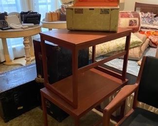 Pair Stacking Mid-Century Occasional Tables