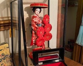Geisha in Display, Traditional Fan Dance