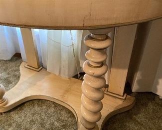 Marble Topped Crescent Table