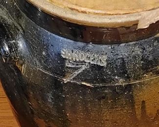 Sr Rogers churn vintage pottery