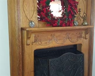 Oak mantel stays with the house