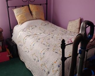Vintage twin iron bed