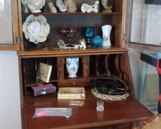 Beautiful antique secretary with ball and claw feet
