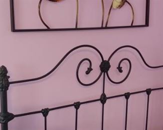 Vintage cast iron single bed