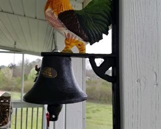 Cast iron dinner bell rooster