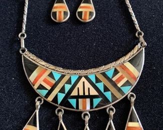 Zuni inlay on sterling