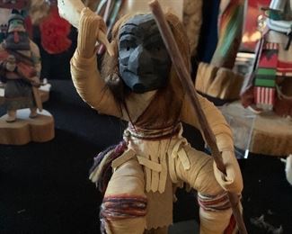 Iroquois false face society corn husk doll