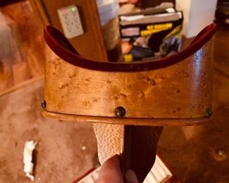 Antique stereoscope, birds eye maple