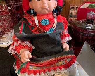 Native America. doll with detailed accessories