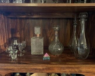 Vintage decanters