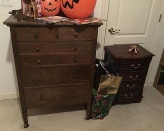 Antique chest of drawers, small file chest