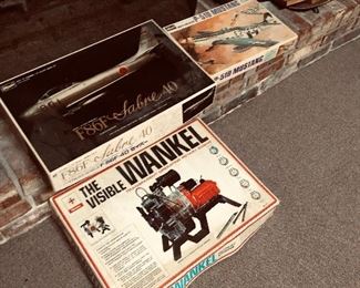 There are many vintage models ready to be put together. Boxes are bad but never new on the inside