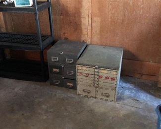 Small parts and file cabinets