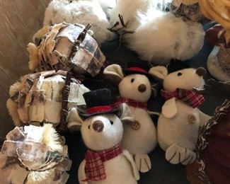 owl and mouse christmas ornaments