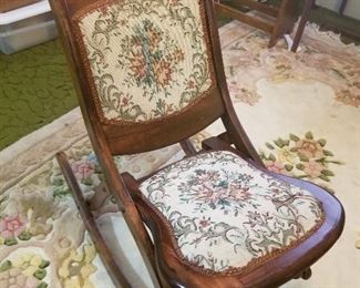 Vintage Folding Rocking Chair