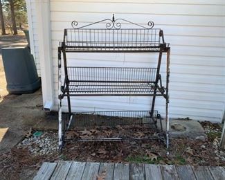 Wrought Iron Three Tier Plant Stand