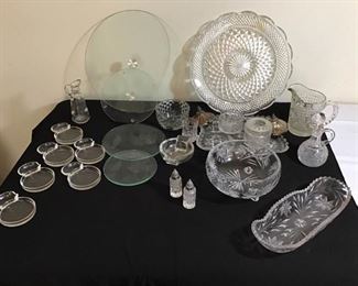 Assortment of Crystal/Glass Items