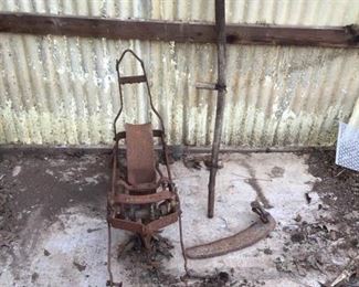 Vintage Burch One Row Planter and Scythe
