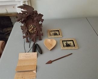 1-Day Cuckoo-Clock and Other Vintage Items
