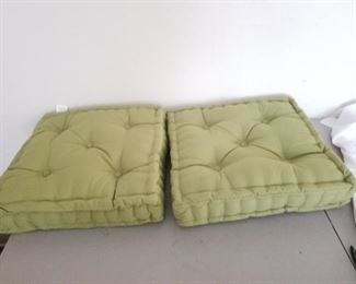 Two Lime Green Cushions