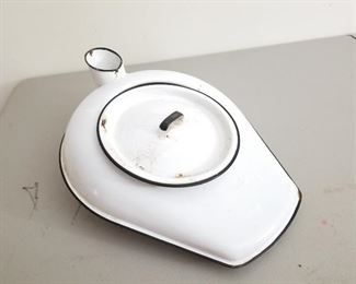 Vintage Enamelware Bed Pan