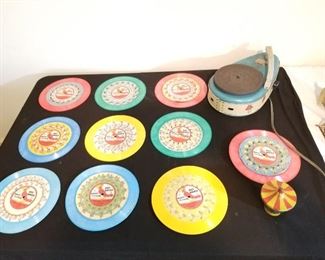 Bing Crosby Majorette Record Player and Records