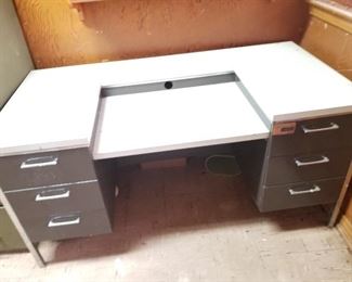Vintage Metal Desk