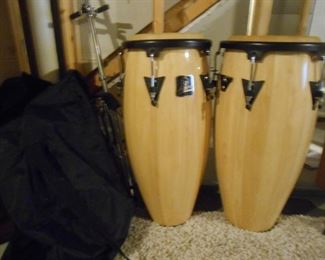Bongo set with stand and covers