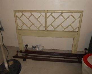 Queen headboard with bed frame