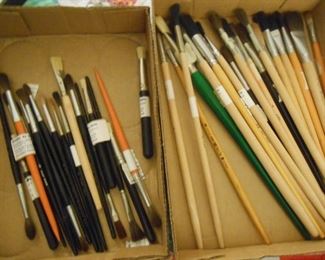 Various paint brushes