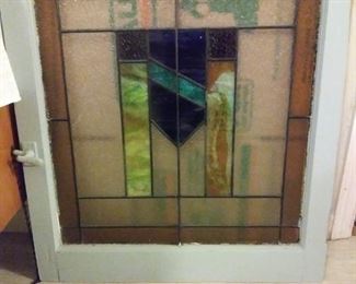Stain glass door/window approx 2.5' X 3'
