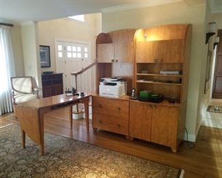 Lane furniture Tiger maple desk three piece unit