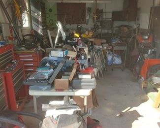 Garage loaded with tools