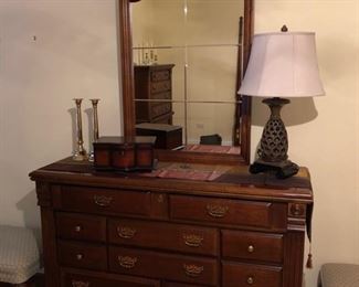 Dresser with mirror (lamp sold)