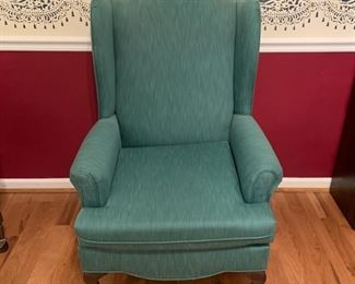 #6	Wing back chair with Queen Anne legs	 $35.00 
