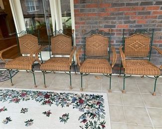 #36	Wicker and wrought iron chair 4@$20 each
