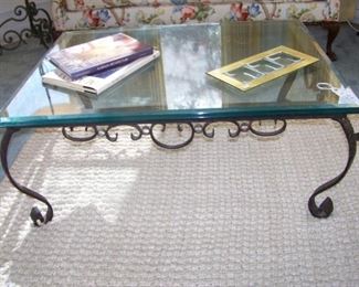 Iron and Glass coffee table