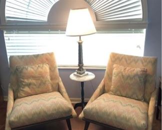 Mid Mod Chairs, Table and lamp https://ctbids.com/#!/description/share/315876