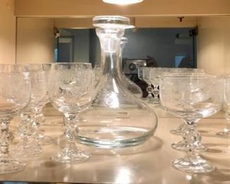 Glass Decanter and Glasses https://ctbids.com/#!/description/share/315213