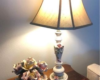Ceramic flowers and lamp https://ctbids.com/#!/description/share/315866