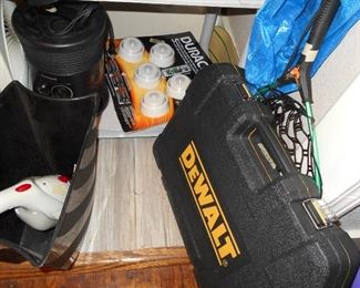 DeWalt tool kit, etc.
