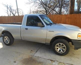 2008 Ford Ranger with manual transmission, six month old new transmission, with large toolbox.