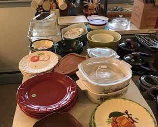 Dish sets, bake ware, cookware, mugs, etc.