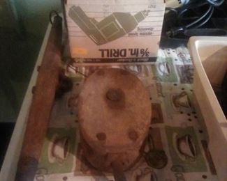 harness, pulley, drill