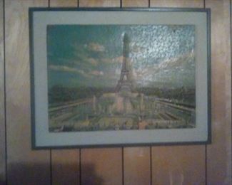 Paris puzzle framed