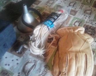 gloves, rope, miscellaneous